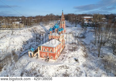 The Old Church Of The Icon Of The Mother Of God Of Kazan (red Church) On A January Day. Tutaev (roma