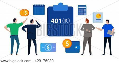 401k Plan Pension Retirement Saving Account Financial Investment Management