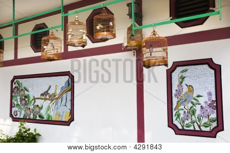 Bambus bure væg Hongkong Bird Market