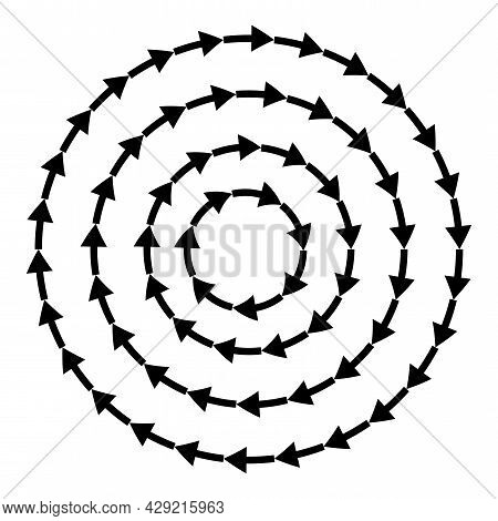 Circular Arrows. Chart Icon Vector Set. Cursor Sign. Recycle Icon. Forward Icon. Vector Illustration