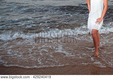 Beautiful Woman At The Beach, Summer Time, Unpersonal
