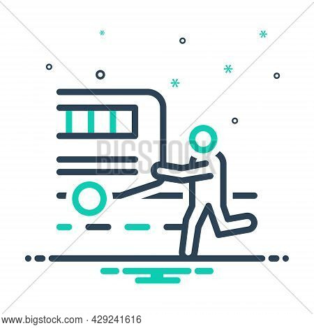 Mix Icon For Unfortunately Unluckily Sadly Regrettably Unhappily Alas Sad-to-say Leave Bus Run