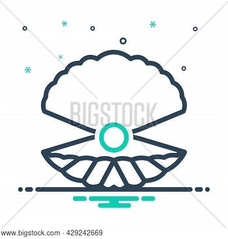 Mix Icon For Rarely Perhaps Probably Lest Infrequently Seldom Pearl Shell Open Sea Valuable
