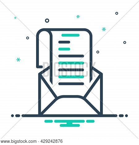 Mix Icon For Letter Envelope Mail Sheet Document Epistle Leaf Favor