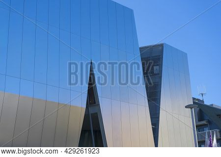 Tokyo, Japan - January 5,2020 : The Sumida Hokusai Museum With Blue Sky In Tokyo, Japan On January 5