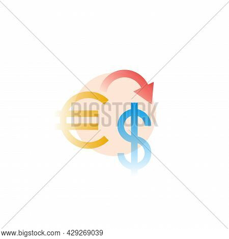 Currancy Exchange. Vector Icon In Gradient Style