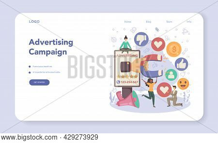 Trend Watcher Web Banner Or Landing Page. Specialist In Tracking