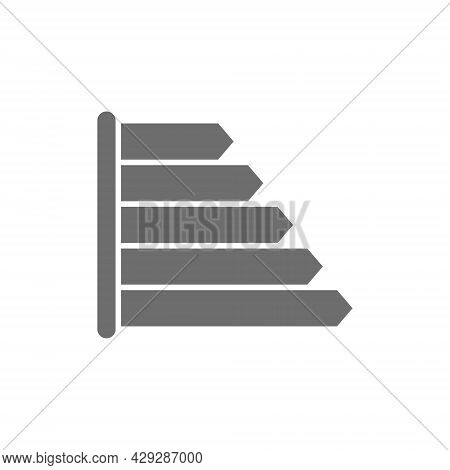 Energy Label For Refrigerator, Energy Efficiency Classes Grey Icon.