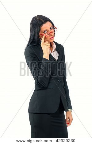 안경 매력적인 젊은 사업가