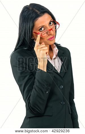 안경 매력적인 젊은 사업가