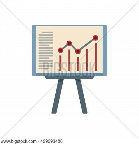 Internship Banner Graph Icon. Flat Illustration Of Internship Banner Graph Vector Icon Isolated On W