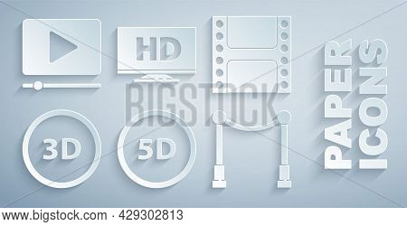 Set 5d Virtual Reality, Play Video, 3d Word, Carpet With Barriers, Smart Display Hd Video And Online