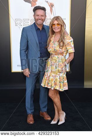 LOS ANGELES - AUG 08: Mark Burnett and Roma Downey arrives for the âRespectâ Hollywood Premiere on August 08, 2021 in Westwood, CA