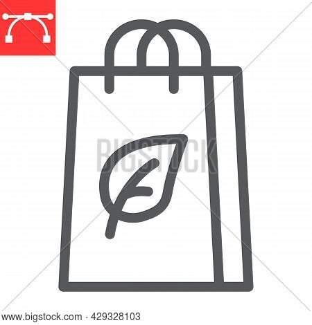 Eco Bag Line Icon, Reusable And Ecology, Ecobag Vector Icon, Vector Graphics, Editable Stroke Outlin