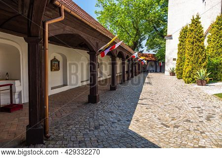 Jarocin Poland - 23 May 2016: View Of The Saint Martin Parish In Jarocin, Roman Catholic Parish Belo