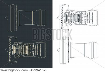 Turbofan Engine Drawings
