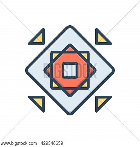 Color Illustration Icon For Modularize Modular Structure Organization Marketing  Design  Development