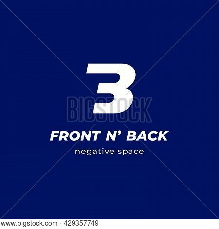 Illustration Of Negative Space Letter F In Letter B