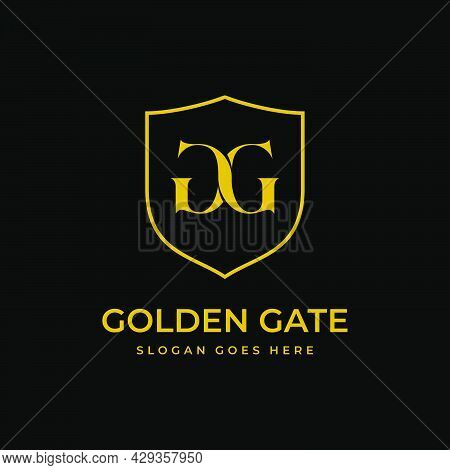 Initial Double G In The Gold Shield