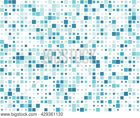 Seamless Pattern With Squares Different Sizes On A White Background