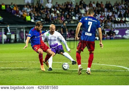 Budapest, Hungary - August 05, 2021: Uefa Europa Conference League, Ujpest Fc - Fc Basel, Yohan Croi