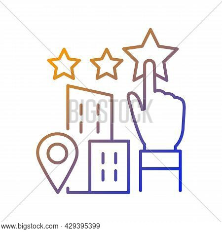 Goodwill Gradient Linear Vector Icon. Intangible Business Asset. Sum Of The Net Fair Value. Enterpri