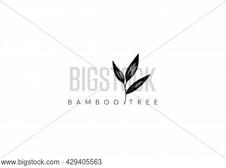 Abstract Bamboo Tree Logo Plant Design Template