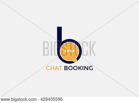 Chat Booking Abstract B Letter Modern Emblem Logo