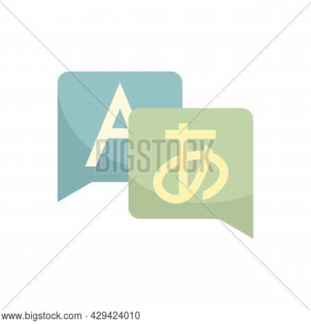 Life Skills Translate Chat Icon. Flat Illustration Of Life Skills Translate Chat Vector Icon Isolate