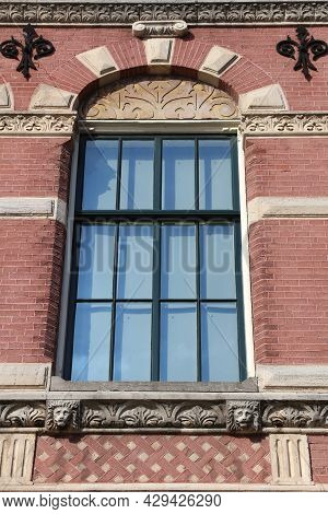 Amsterdam City Architecture Detail - Oude Turfmarkt Residential Buildings. Netherlands Rowhouse.