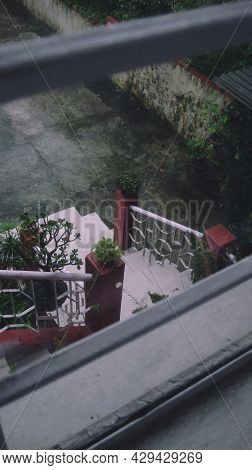 Close up of a window on a rainy day
