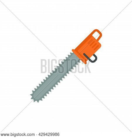 Chain Saw Icon. Flat Illustration Of Chain Saw Vector Icon Isolated On White Background
