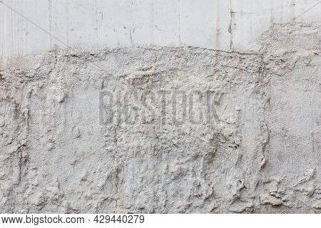 Flat Bare Solid Concrete With Shagreen Surface Texture And Background