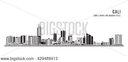 Cityscape Building Abstract Simple Shape And Modern Style Art Vector Design - Cali
