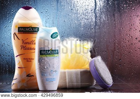 Containers Of Palmolive Cosmetics.
