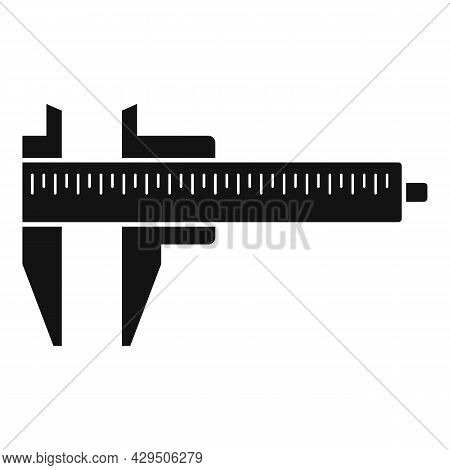 Caliper Instrument Icon Simple Vector. Micrometer Tool. Scale Calliper
