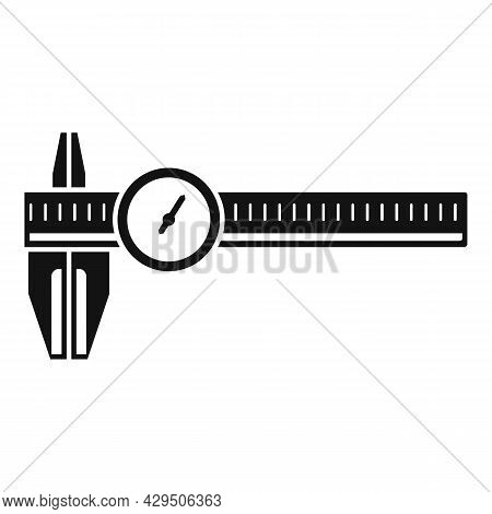 Caliper Height Icon Simple Vector. Gauge Calliper. Micrometer Tool