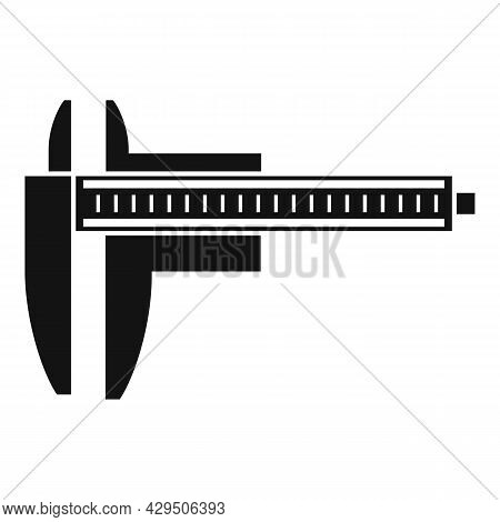 Precision Caliper Icon Simple Vector. Calliper Vernier. Micrometer Measure