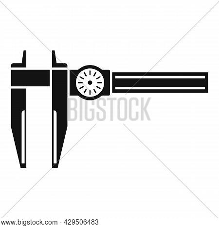 Slide Caliper Icon Simple Vector. Vernier Micrometer. Calliper Tool