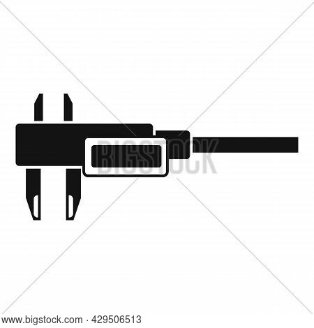 Metal Caliper Icon Simple Vector. Precision Calliper. Micrometer Tool