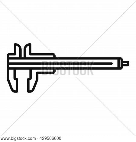 Micrometer Icon Outline Vector. Dial Caliper. Calliper Instrument