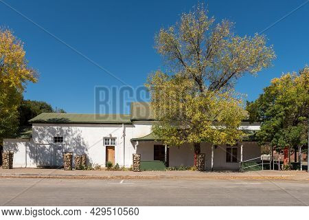 Smithfield, South Africa - April 23, 2021: A Street Scene, With A Building And Trees, In Smithfield 