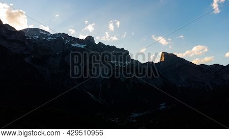 Mountain Landscape In National Park Theth In The Albanian Alps.
