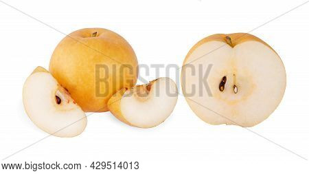 Snow Pear Or Fengsui Pear On White Background
