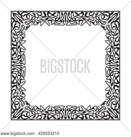 Vector Drawing Frame Vignette Art Nouveau, Modern Style