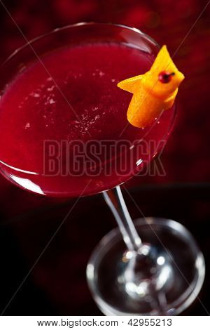 Cosmopolitan - alkoholiske Cocktail fremstillet Vodka, Cointreau, limesaft og tranebær Juice