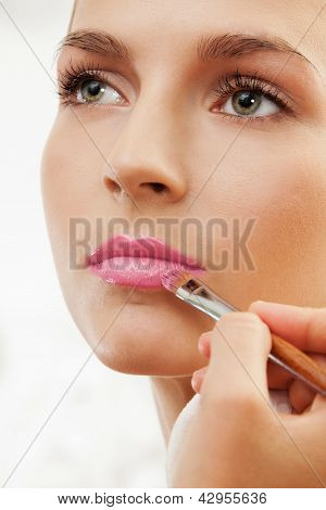 Grooming Eyebrows With Eyebrow Brush