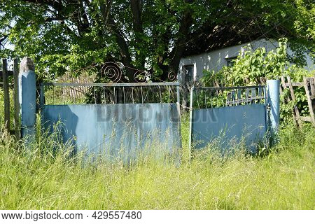 Beautiful Old Gate From Abandoned House In Village
