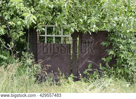 Beautiful Old Gate From Abandoned House In Village