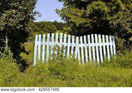 Beautiful Old Gate From Abandoned House In Village